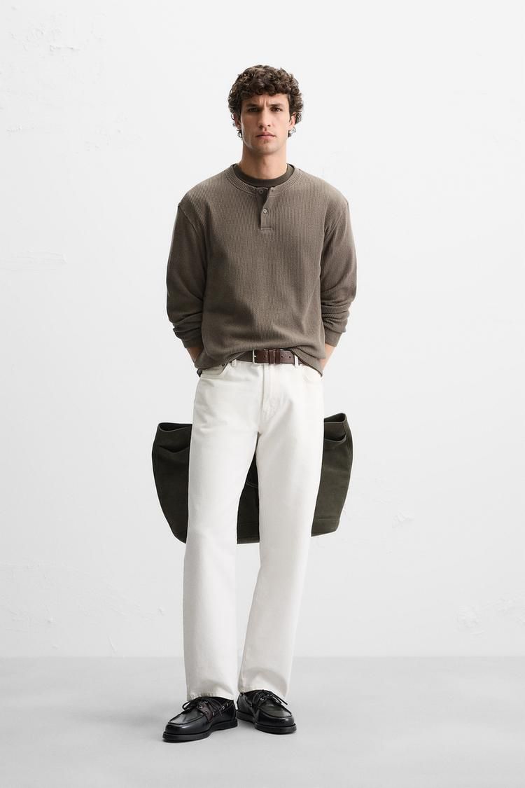 텍스쳐드 티셔츠 RIBBED TEXTURED T-SHIRT 421542937