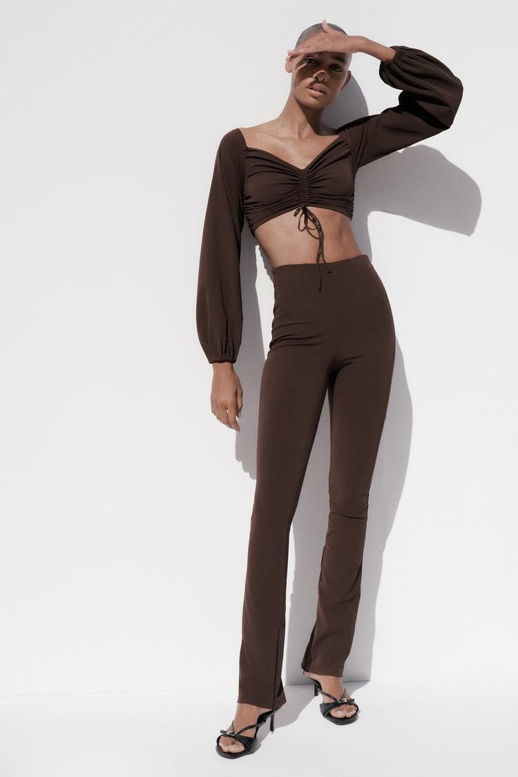 스트래치 컬렉션 크롭 탑 STRETCH GATHERED CROP TOP 429399803