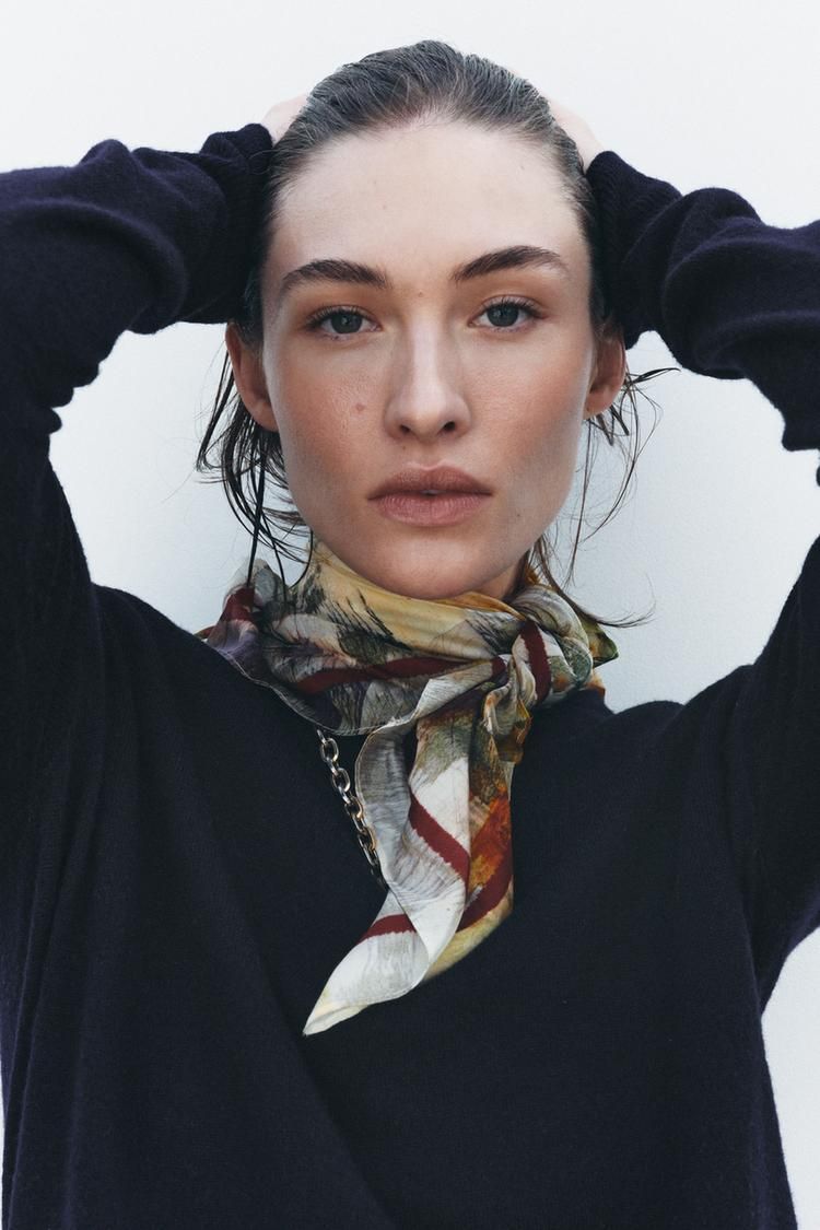 프린팅 비스코스 스카프 PRINTED VISCOSE SCARF 412578886