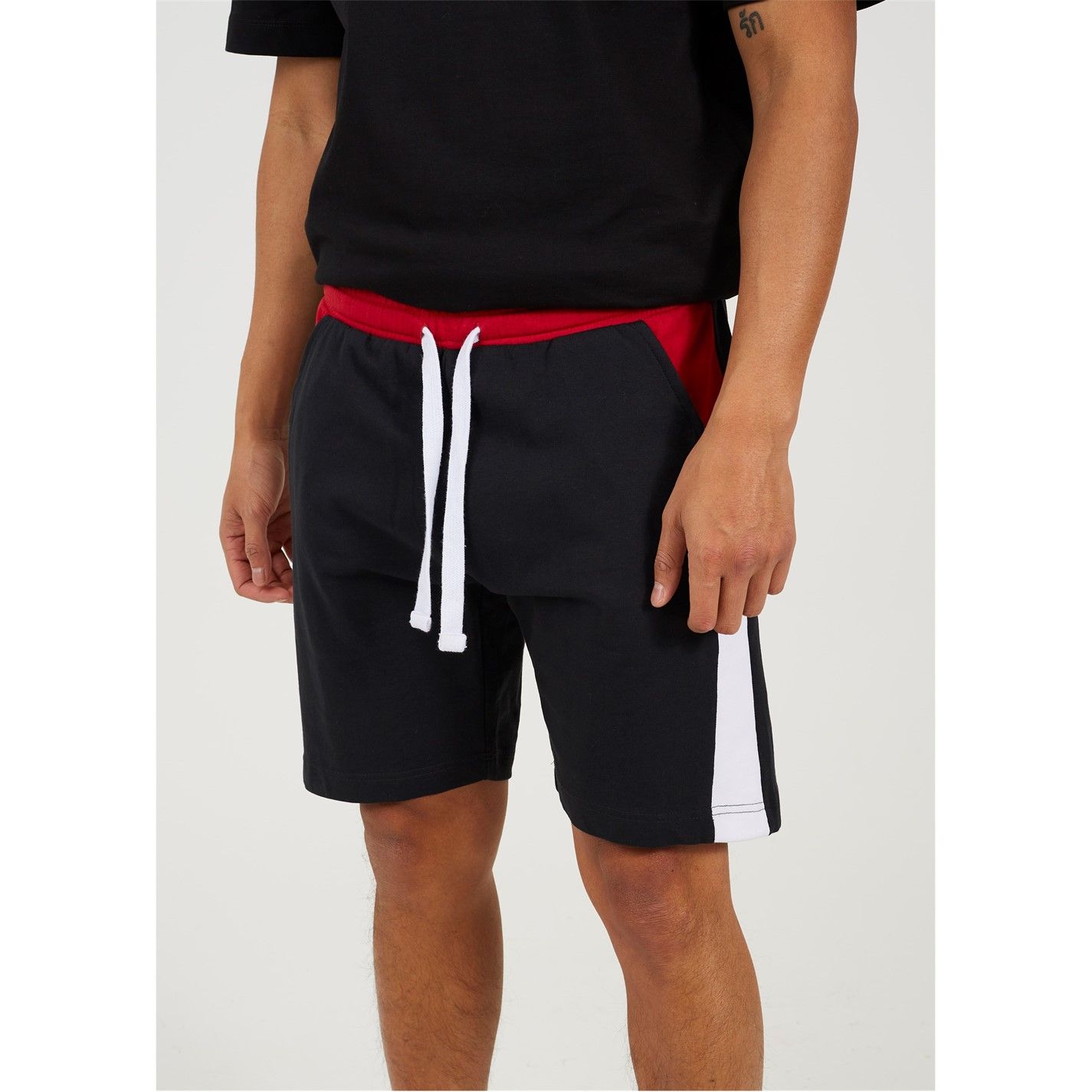 숏 배색 Short with Contrast Waistband Navy/Red/White 43007518