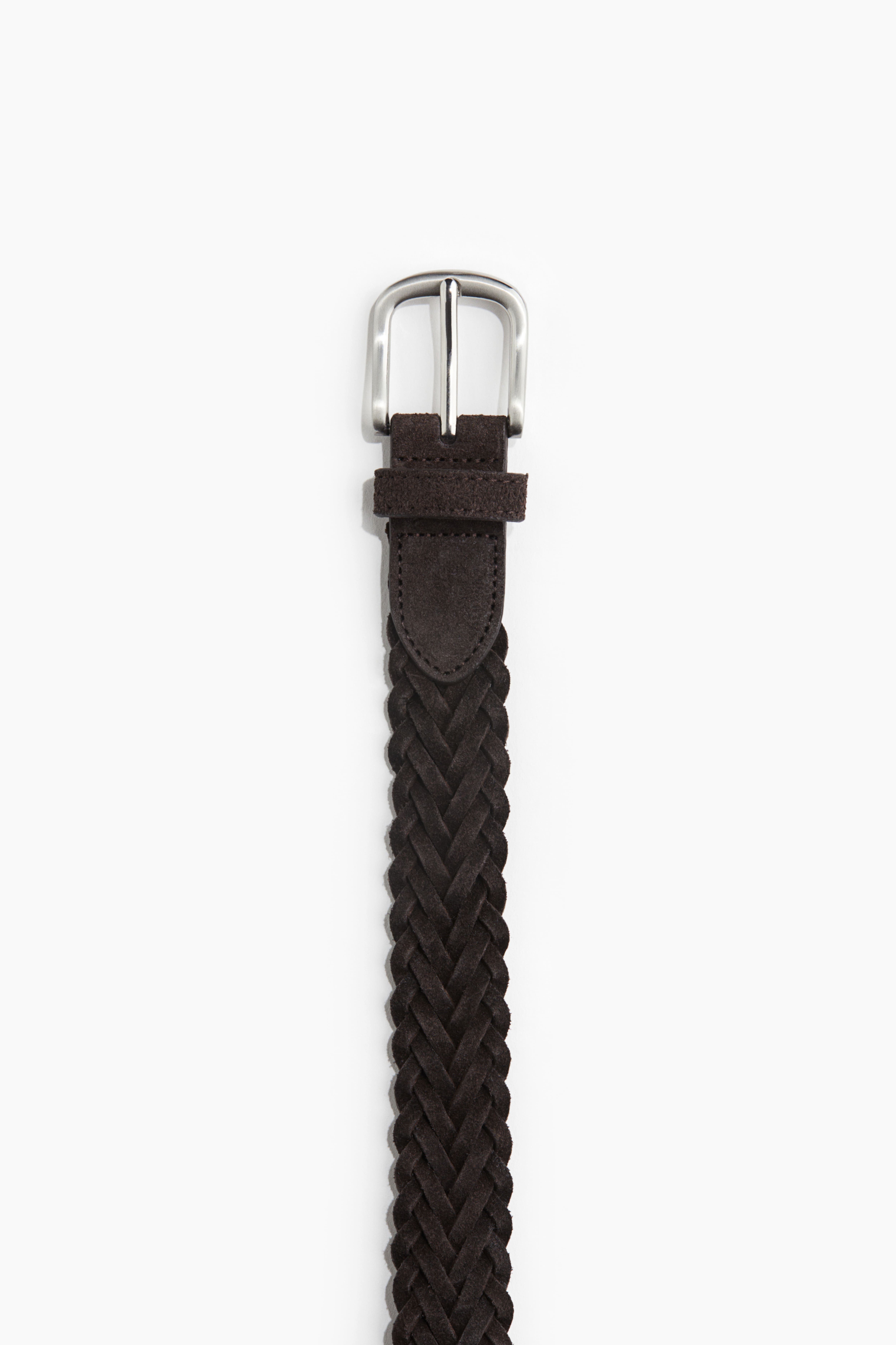 브레이디드 가죽 벨트 Braided leather belt 1220495003