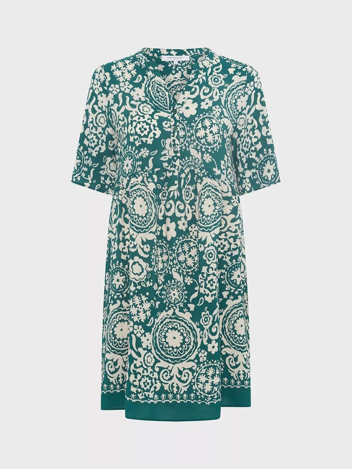 플로랄 미니 드레스 그린 Prisha Abstract Floral Mini Dress, Green 113073428