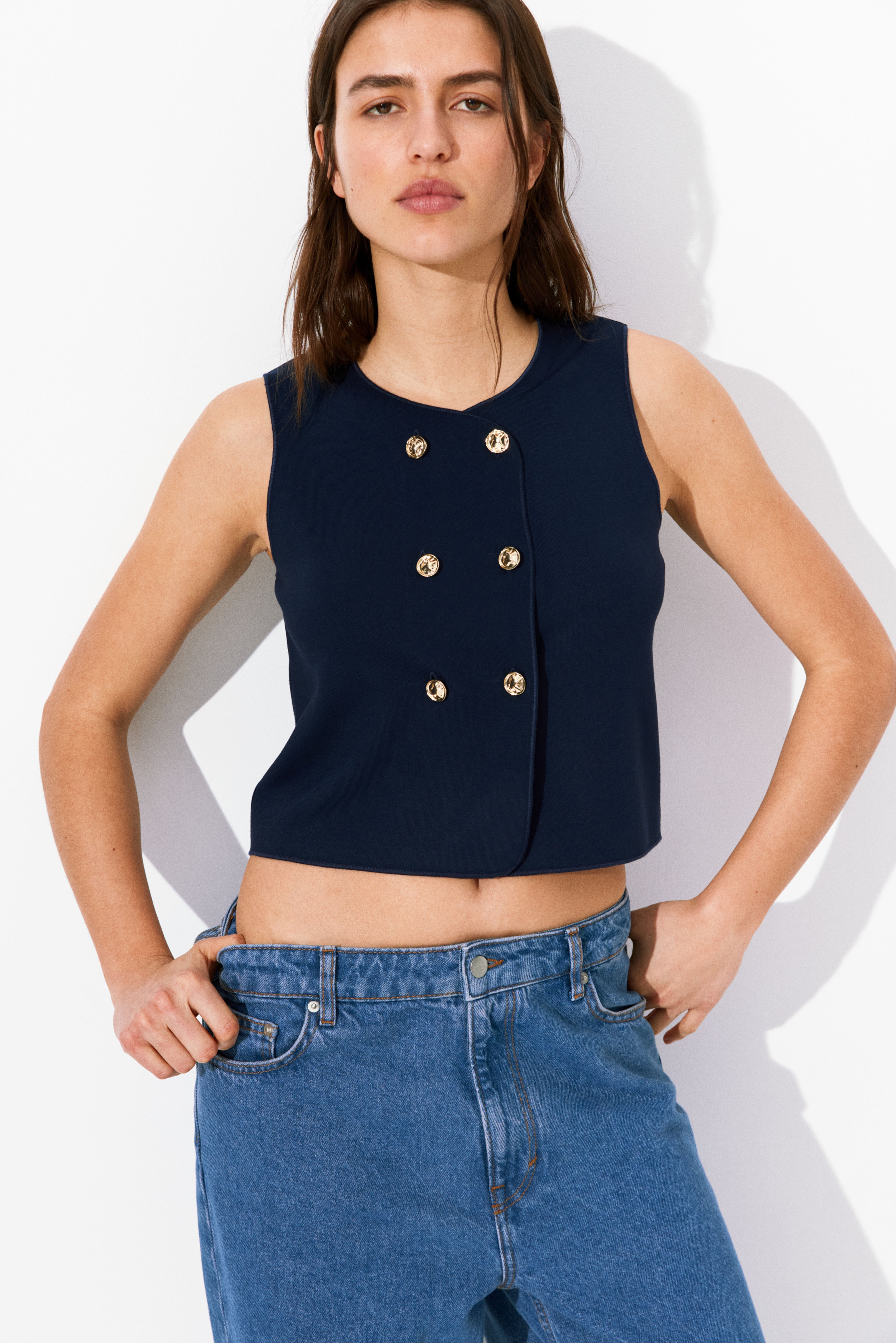 더블 버튼 조끼 코트 Double-breasted waistcoat 1292544002