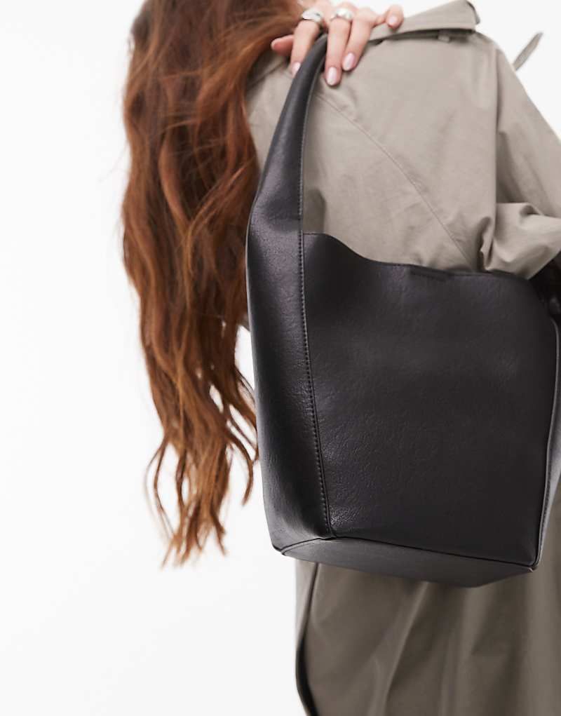 숄더백 블랙 Skye   Schultertasche in Schwarz mit Zierknoten-Tragegriff 207769000SCHWARZ