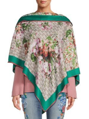 플로랄 판초 Floral Poncho 0400018854031 GREEN