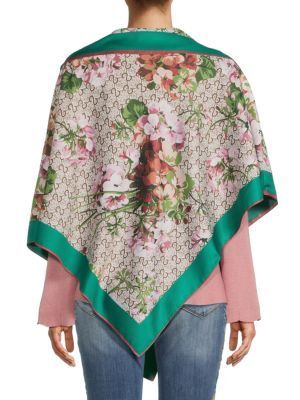 플로랄 판초 Floral Poncho 0400018854031 GREEN