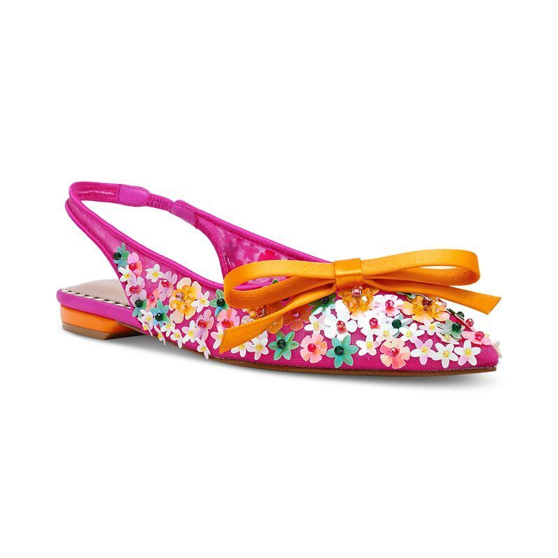 여성 플로랄 슬링백 플랫슈즈 Women's Laylah Floral Slingback Flats 20917610 Fuchsia Multi