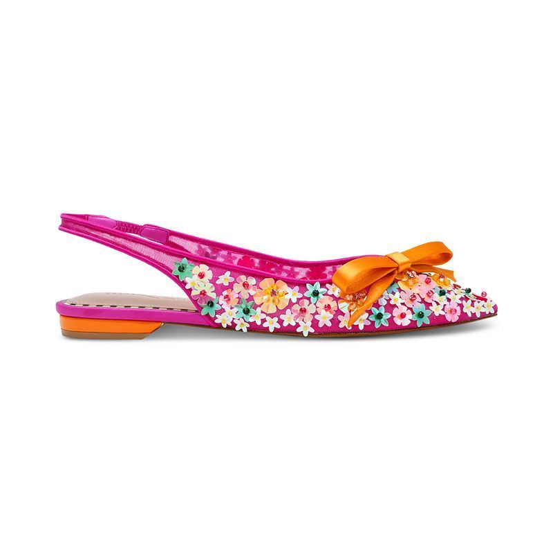 여성 플로랄 슬링백 플랫슈즈 Women's Laylah Floral Slingback Flats 20917610 Fuchsia Multi