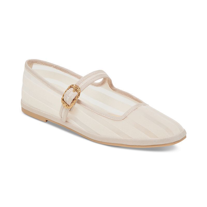 여성 메쉬 제인 플랫슈즈 Women's Tameka Mesh Mary Jane Flats 21070036 Bone Stripe Mesh