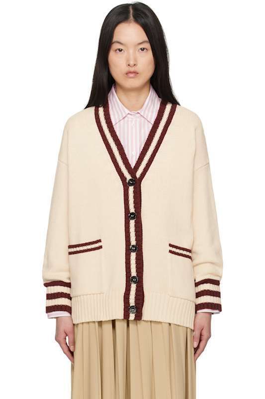 오프화이트 버건디 가디건 Off-White & Burgundy Vicolo Cardigan 17037881