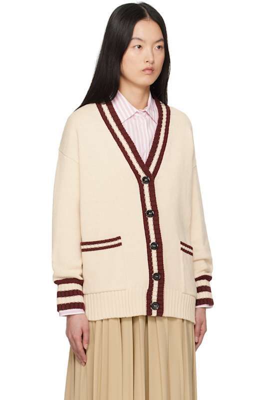 오프화이트 버건디 가디건 Off-White & Burgundy Vicolo Cardigan 17037881