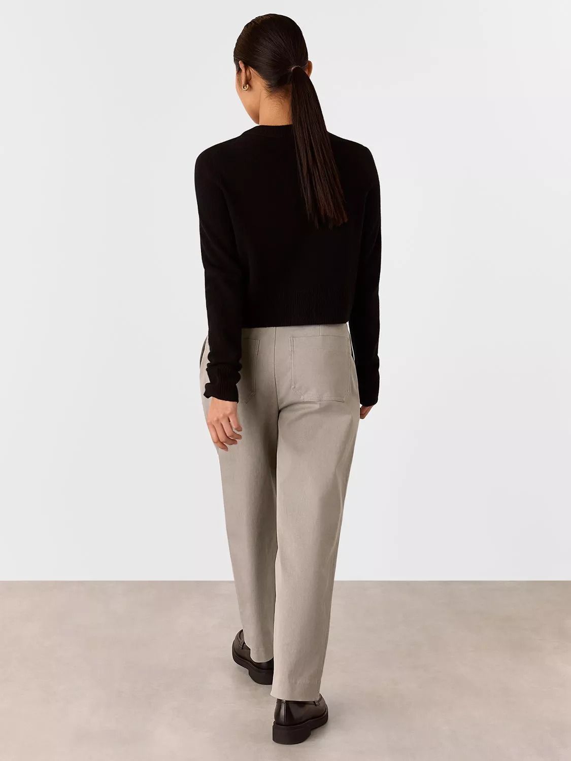 쁘띠 배럴 바지 Petite Bethany Barrel Leg Trousers, Taupe 112930044
