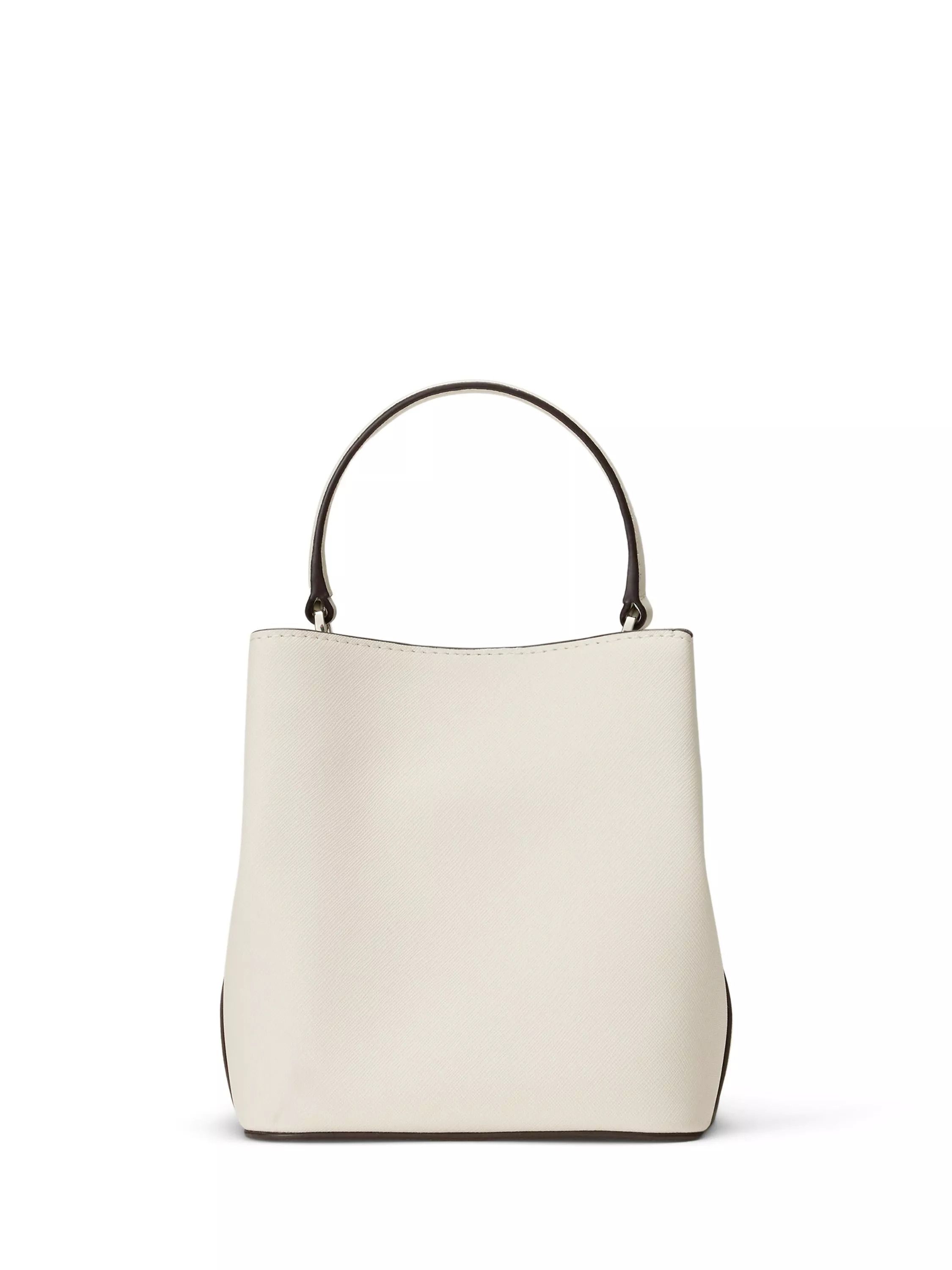 로렌 가죽 스몰 버킷 가방 Lauren  Reese Crosshatch Leather Small Bucket Bag 113023887 Soft White