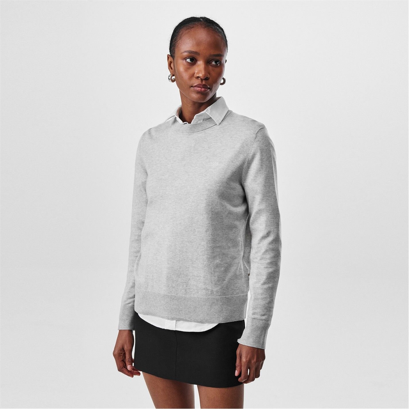 니트 스웨터 Fibinnat Knit Sweater 320845 Silver 040