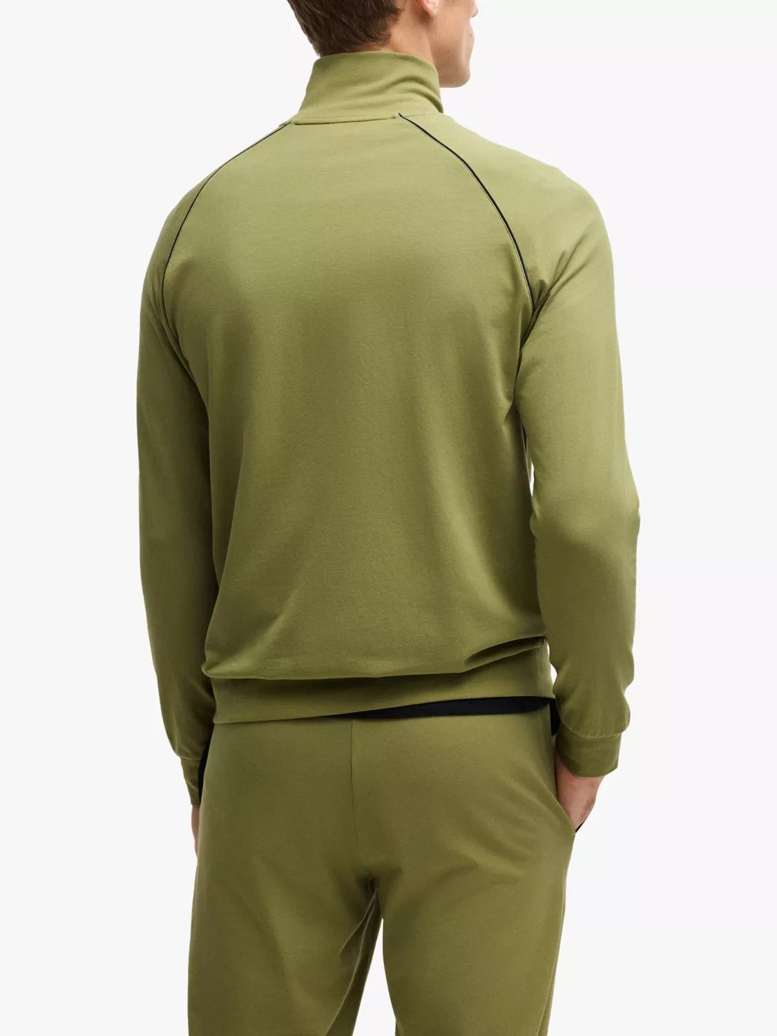 보스 스트래치 코튼 저지 집업 자켓 미디움 그린 BOSS Stretch Cotton Jersey Zip Front Jacket, Medium Green 113170926