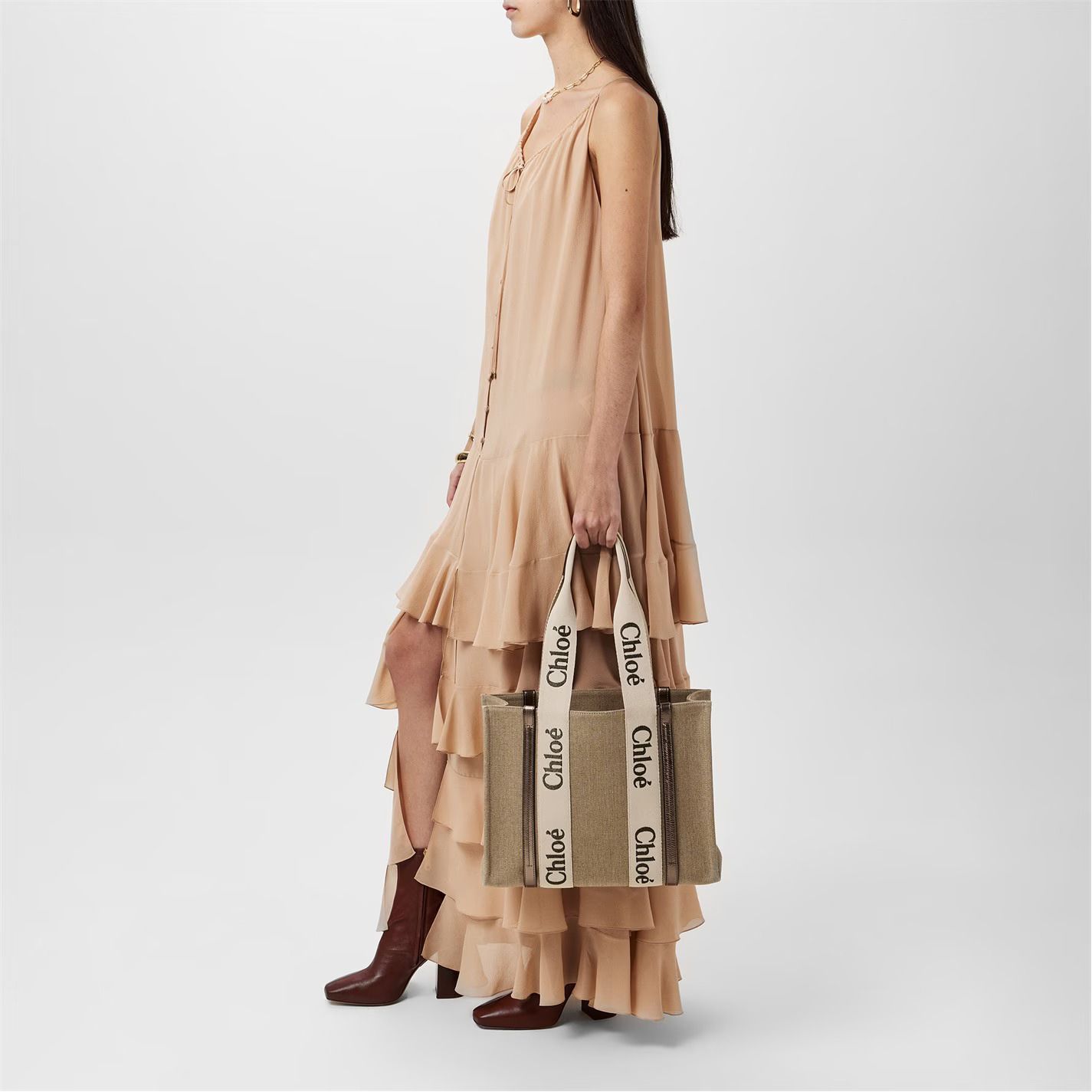 맥시 드레스 Tiered Maxi Dress 320460 Creamy Beige