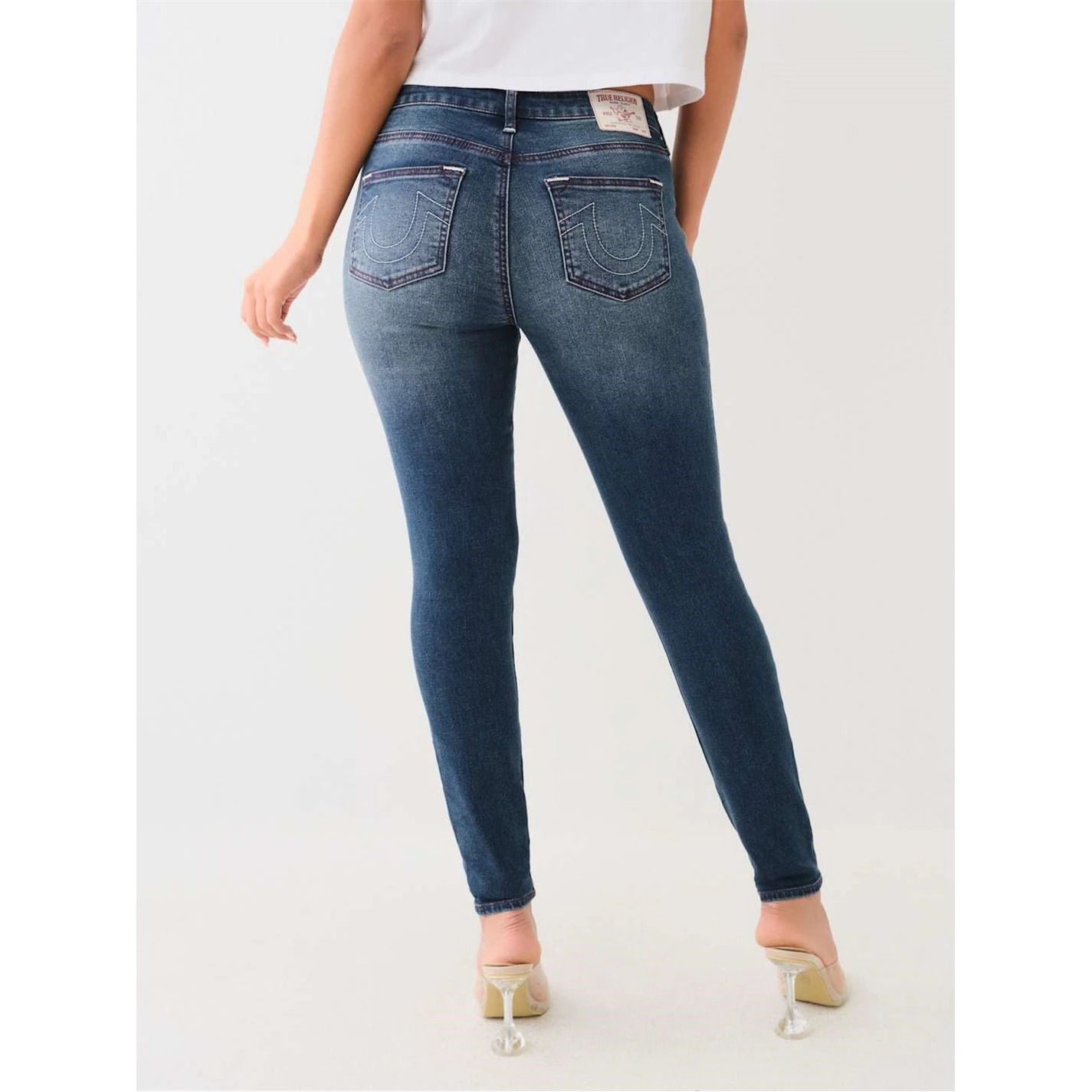 크리스탈 데님 여성 Crystal Jeans Womens 646369 Dark Shivering