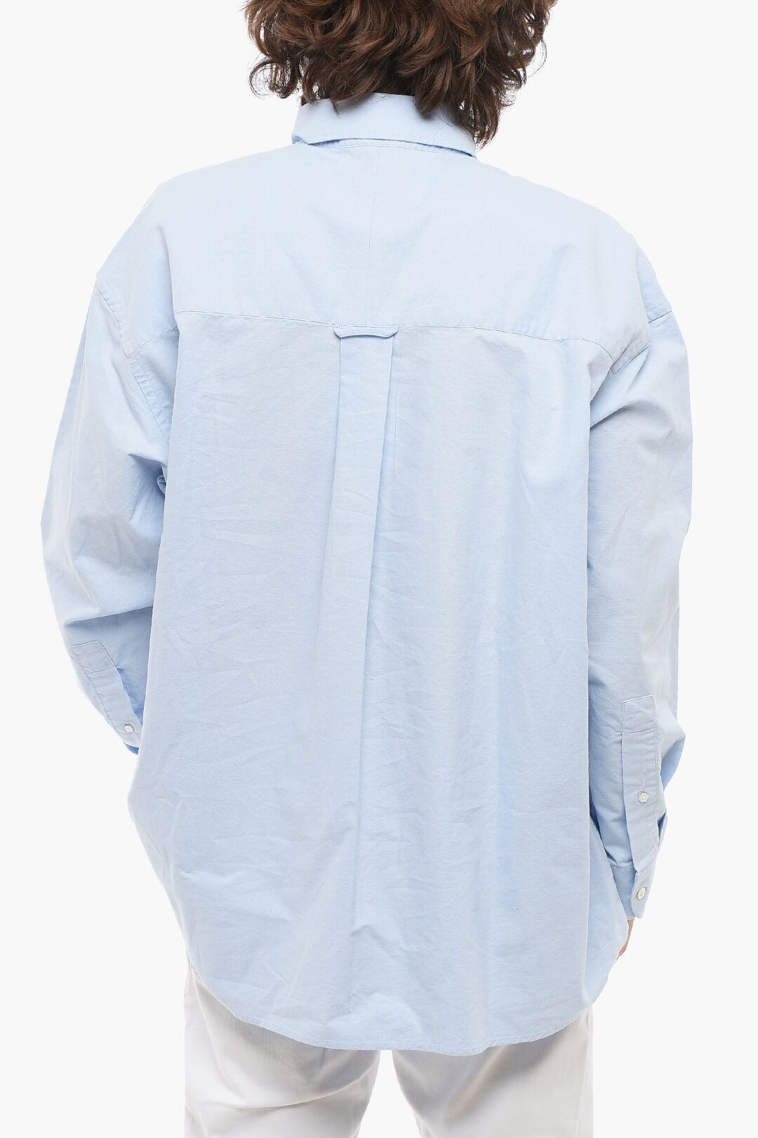 솔리드 컬러 셔츠 넥 카라 Solid Color RUSKIN Shirt with Button-Down Collar 650470