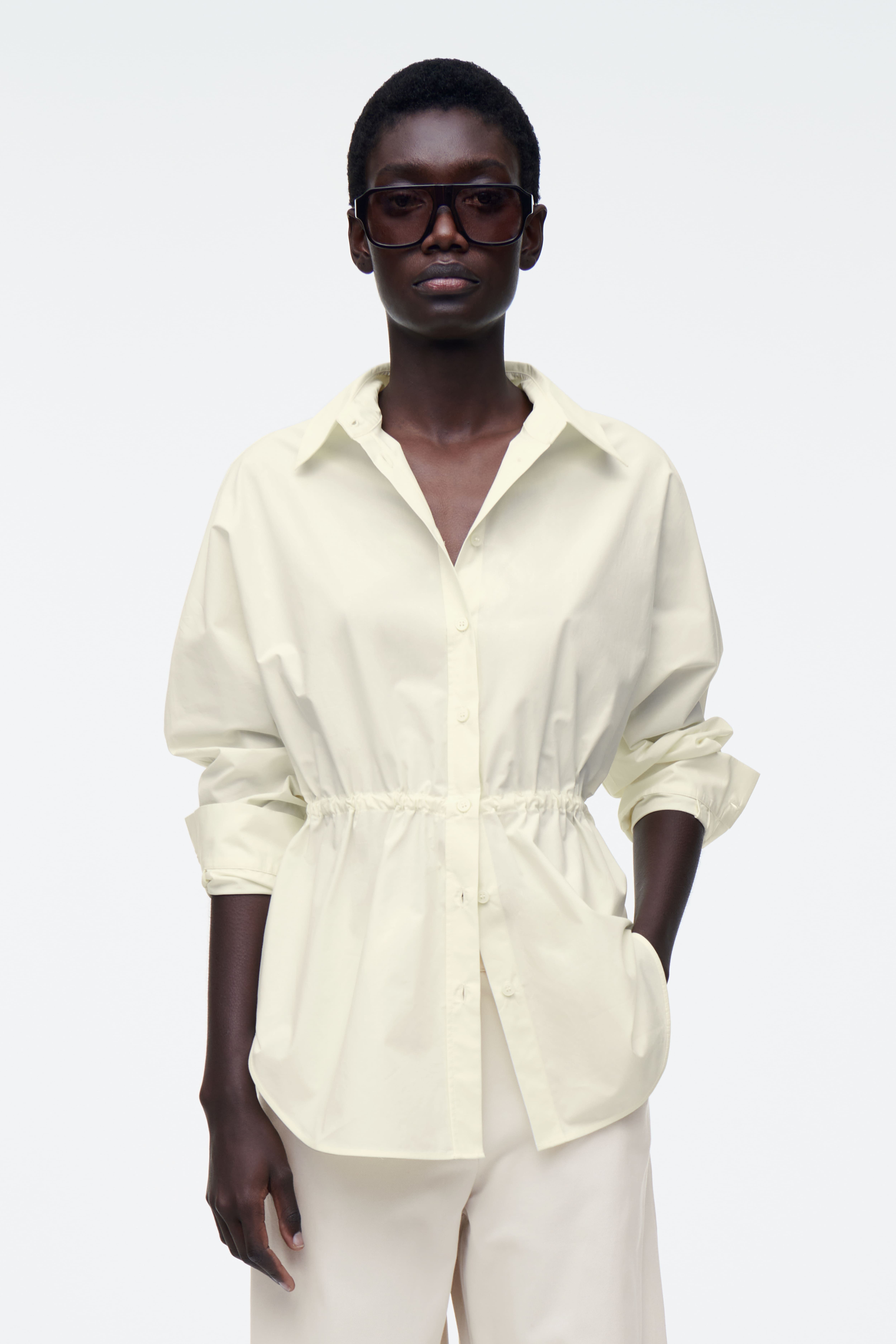 셔츠 DRAWSTRING-WAIST SHIRT 1283699002