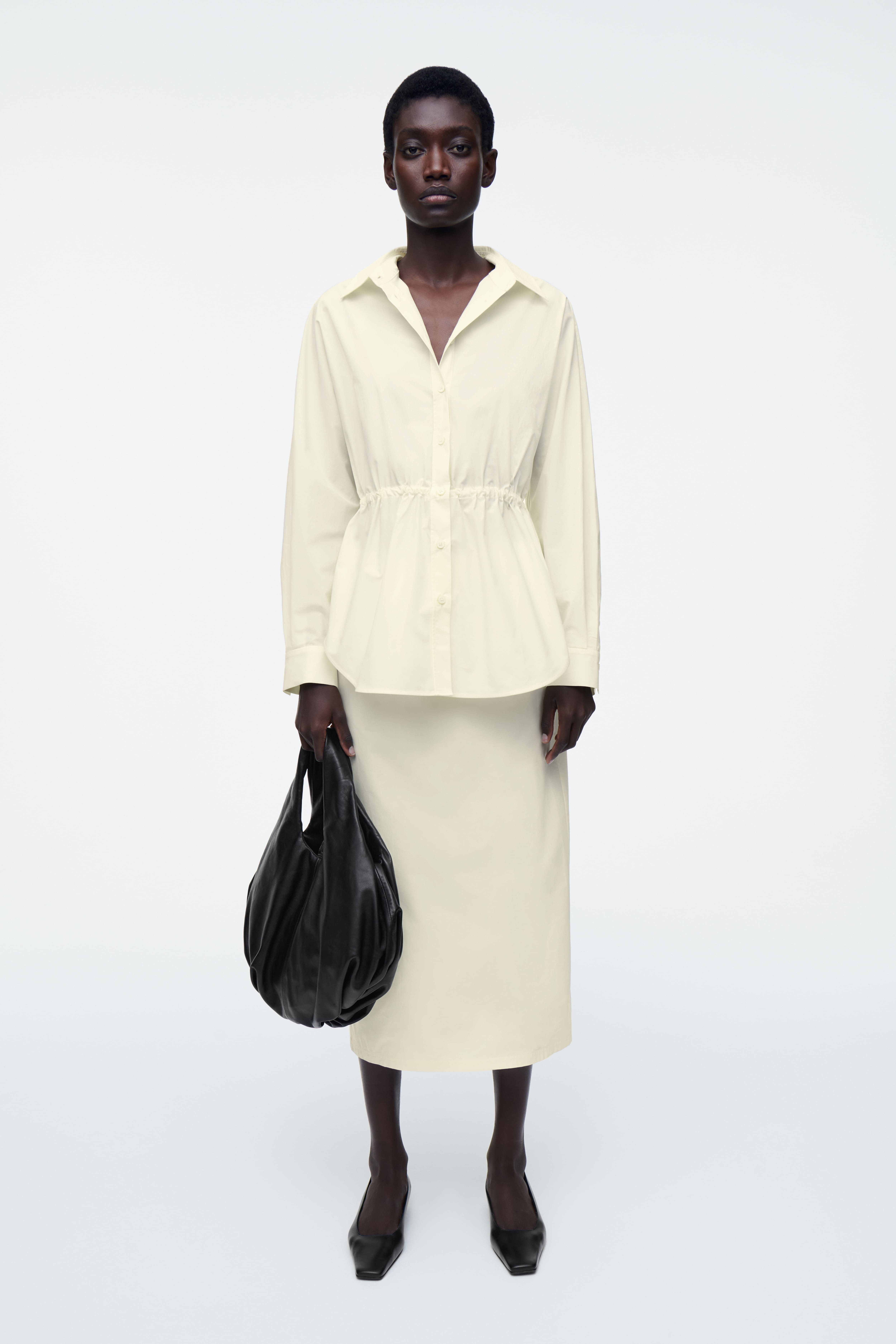 셔츠 DRAWSTRING-WAIST SHIRT 1283699002