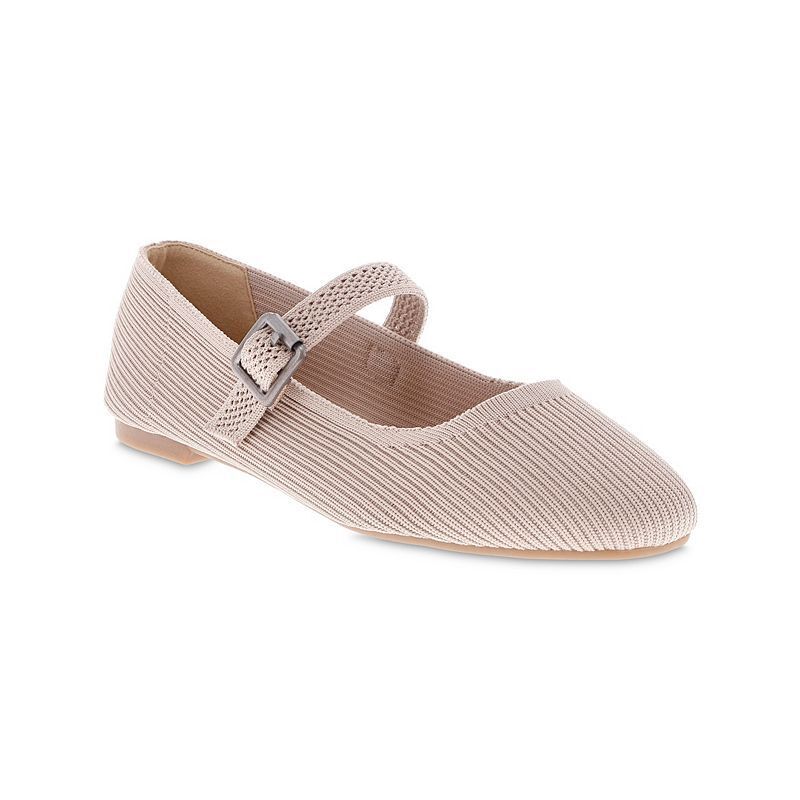 여성 라운드 니트 플랫슈즈 Women's Brita Mary-Jane Round Toe Knit Flats 21496066 Oatmeal