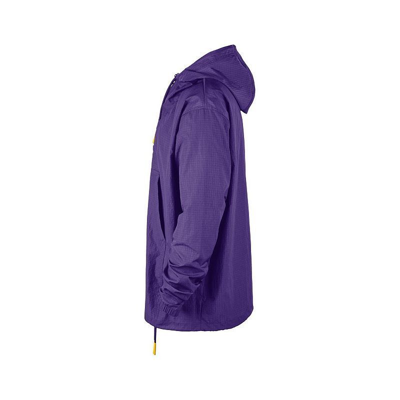 프리미엄 클럽 아노락 반집업 풀오버 후디 Men's Purple Los Angeles Lakers Courtside Premium Club Anorak Quarter-Zip Pullover Hoodie 21437765 Purple