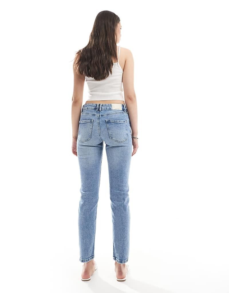 톨 Tall   D10   Slim-Fit-Mom-Jeans in mittlerer Waschung 208163405MBLUE