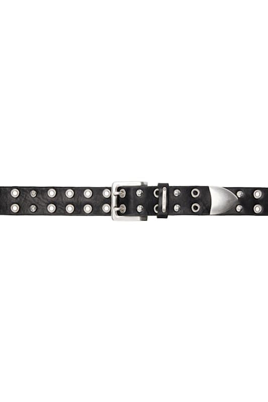 블랙 스터드 더블 벨트 Black Studded Double Tongue Belt 17186921
