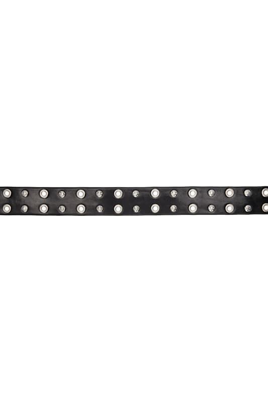 블랙 스터드 더블 벨트 Black Studded Double Tongue Belt 17186921