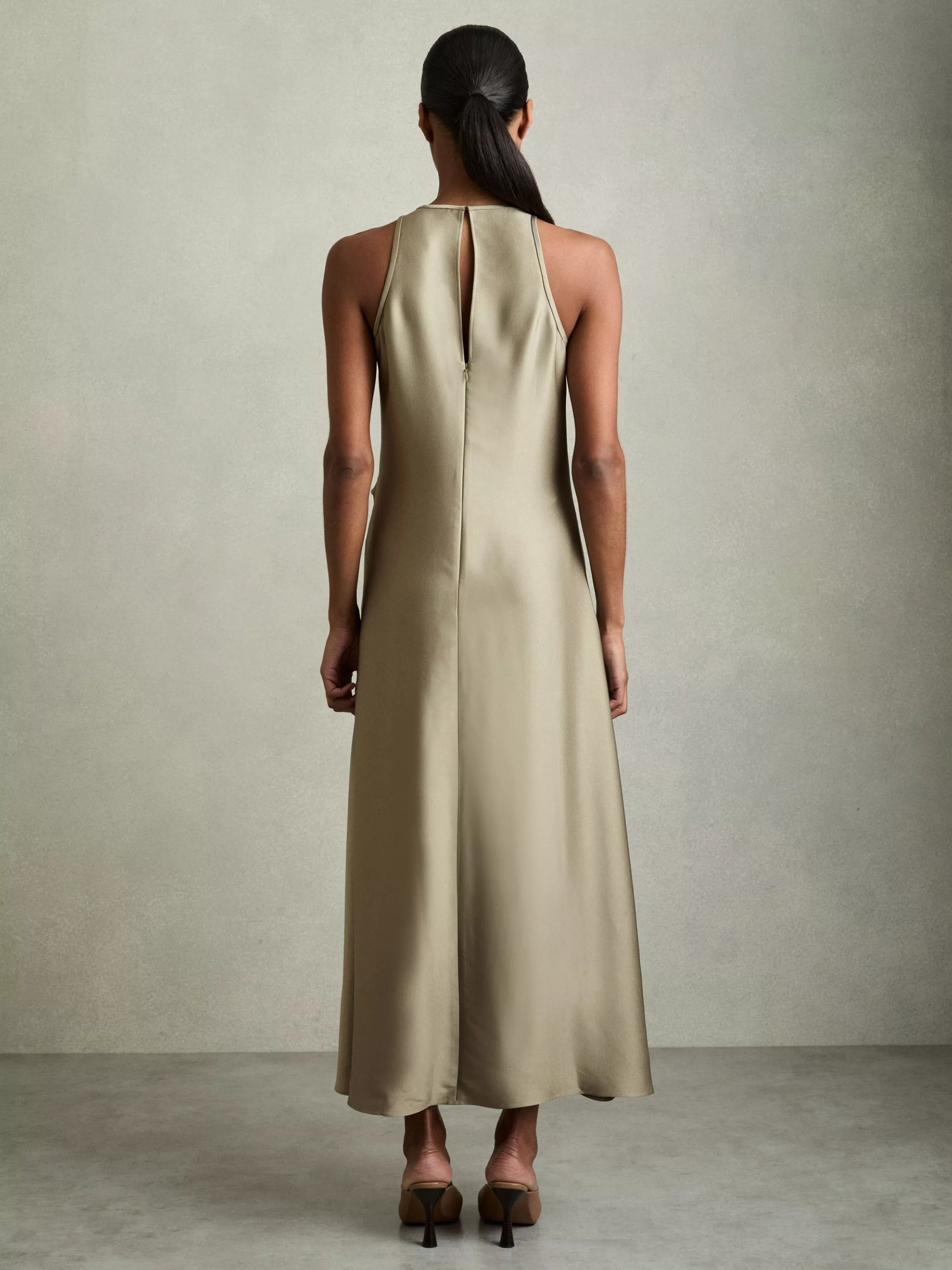 맥시 드레스 Micah Drape Maxi Dress 113167468 Khaki