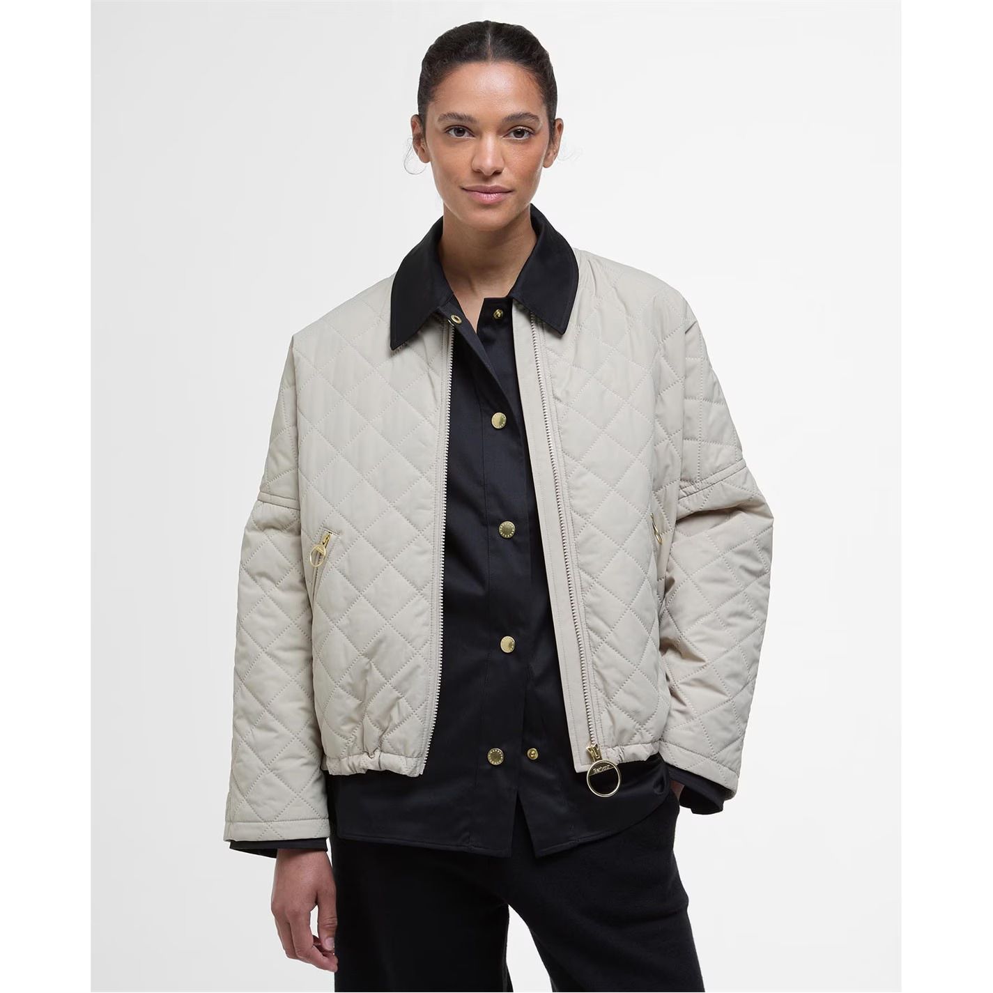 퀼티드 봄버 자켓 Emlyn Quilted Bomber Jacket 669561 Light Sand/An