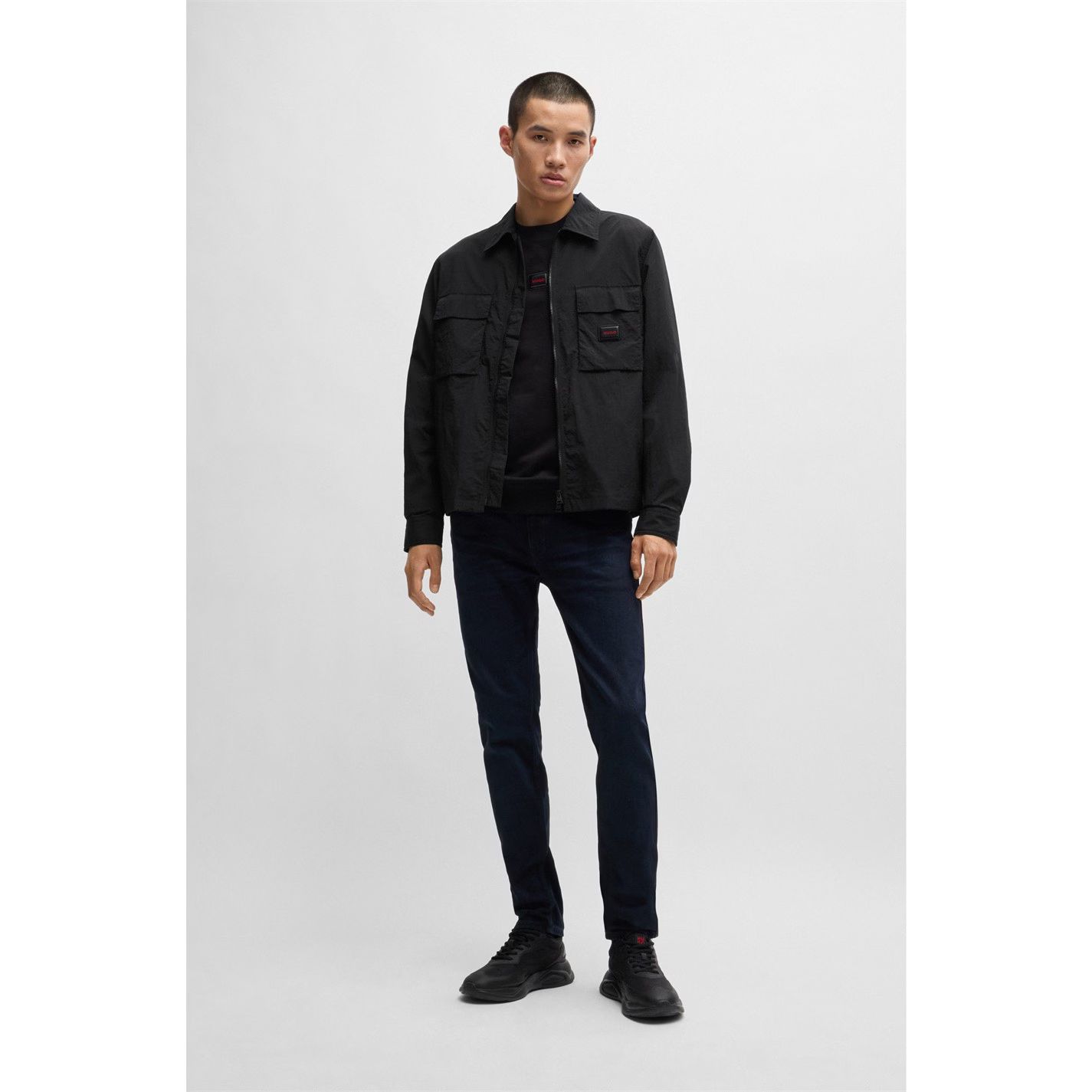오버셔츠 남성 블랙 Eselio 10261114 01 Overshirt Mens Black 60382003