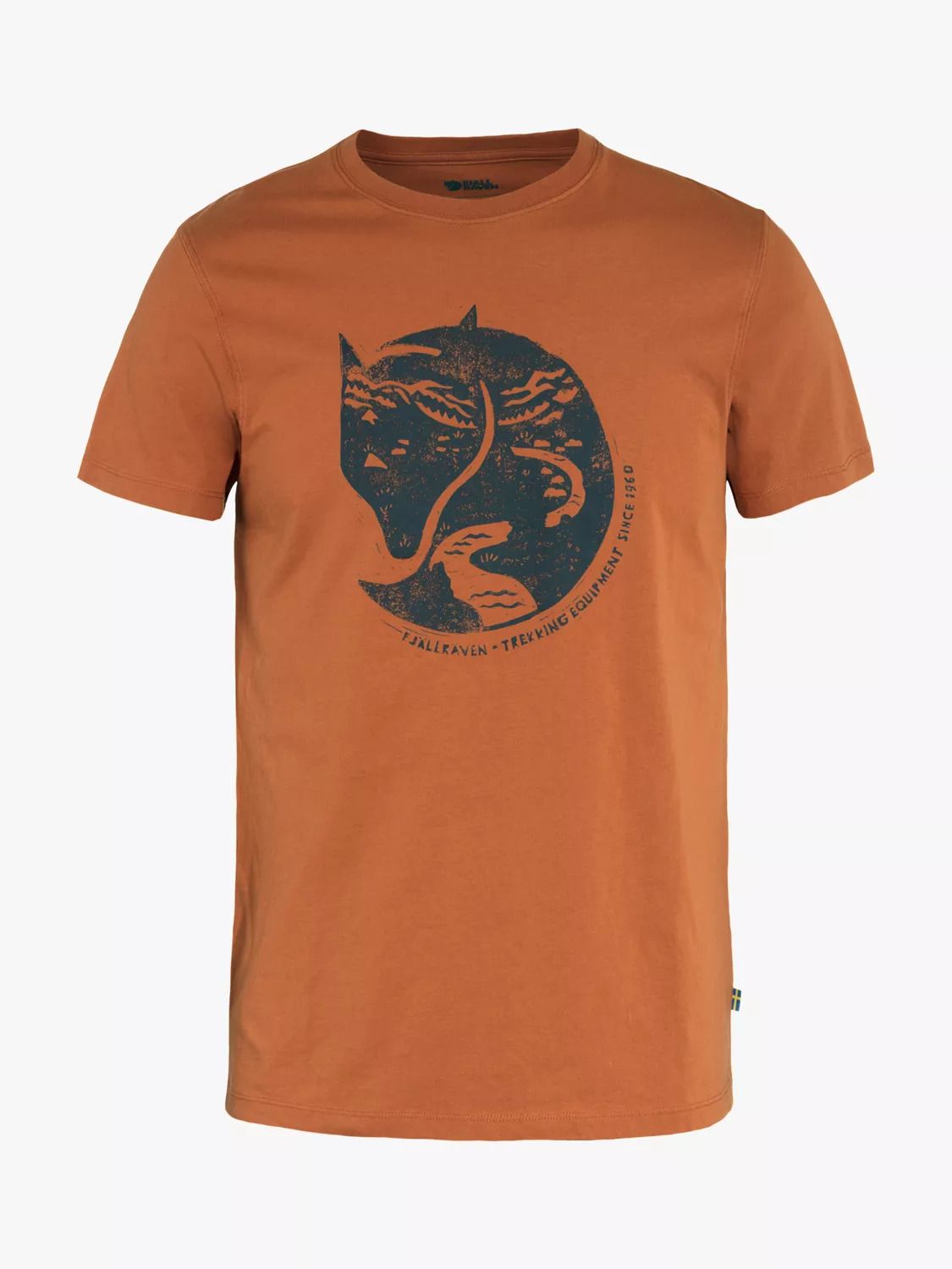 코튼 레귤러 핏 숏 슬리브 폭스 티셔츠 브라운 Cotton Regular Fit Short Sleeve Arctic Fox T-Shirt, Terracotta Brown 113118200