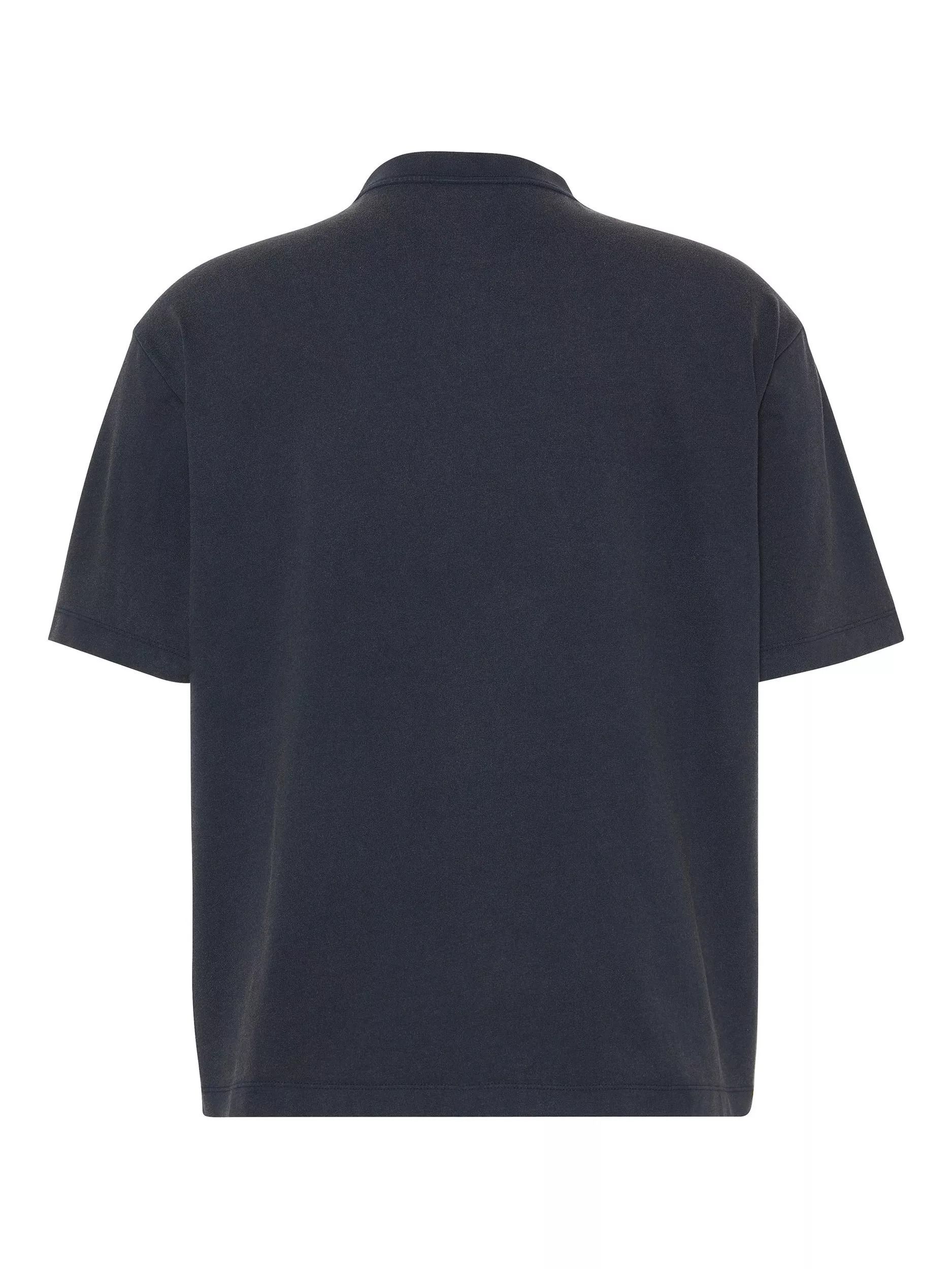 데님 코튼 레귤러 핏 숏 슬리브 로고 티셔츠 Jeans Cotton Regular Fit Short Sleeve Logo T-Shirt 113146620 Sky Captain