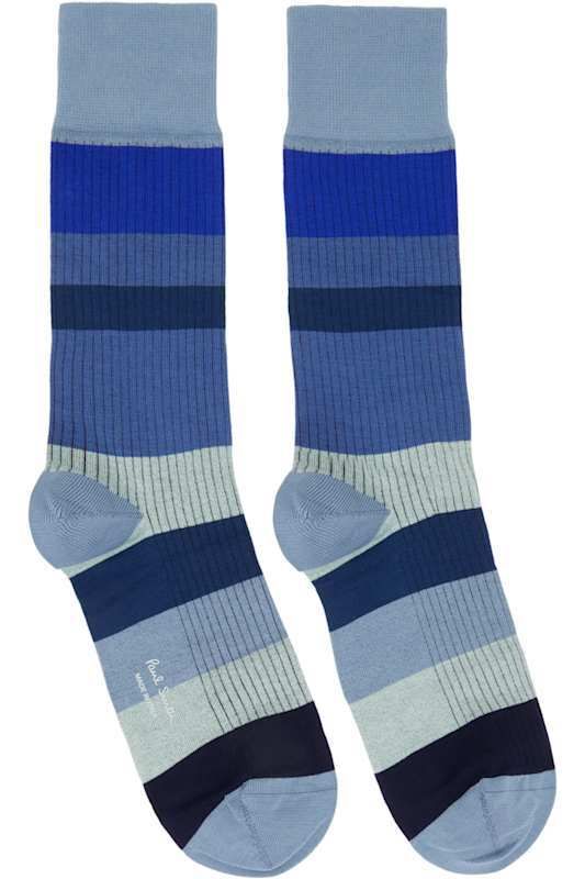 블루 믹스 삭스 Three-Pack Blue Mix Socks 16807221