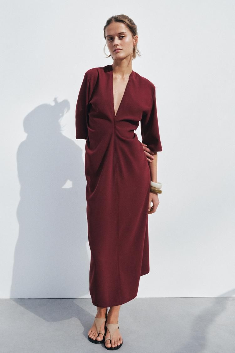 컬렉션 미디 드레스 ZW COLLECTION RUCHED MIDI DRESS 435684104