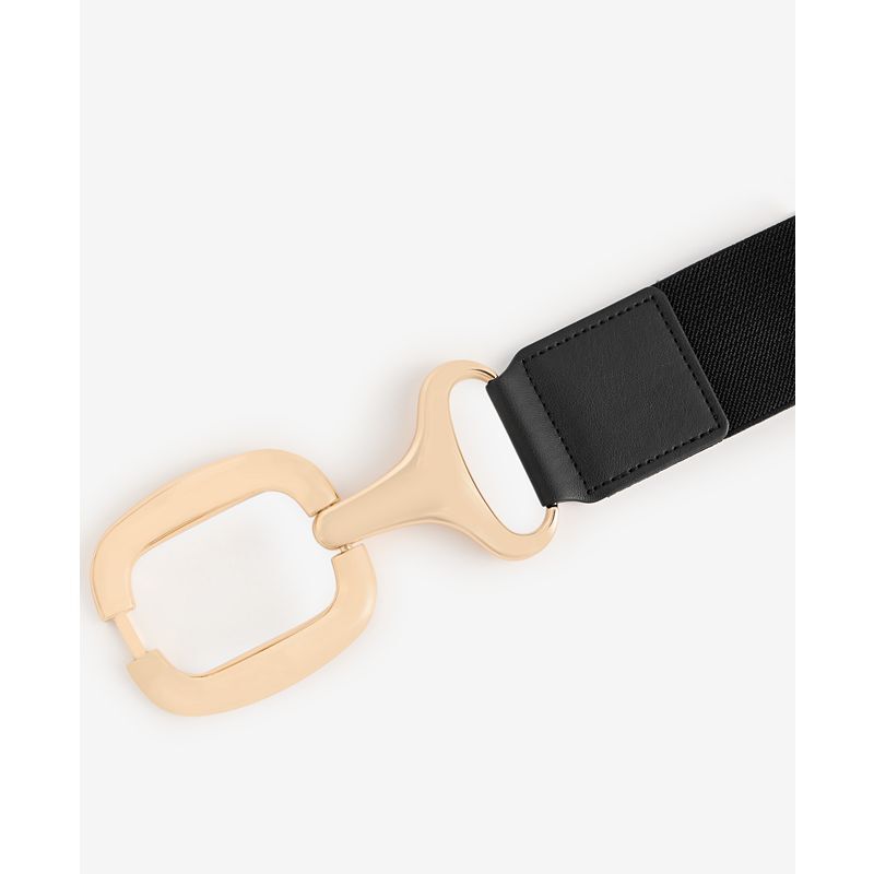 청키 스트래치 벨트 Chunky Interlock Stretch Belt, Exclusively at Macy's 20432314 Black Gold