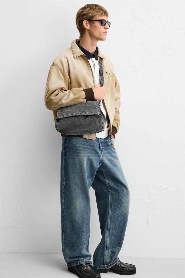데님 크로스백 가방 WASHED-EFFECT DENIM CROSSBODY BAG 425256220