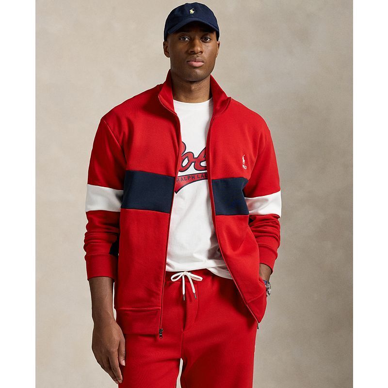 남성 빅 톨 트랙 자켓 Men's Big & Tall Double-Knit Track Jacket 20604051 Rl 2000 Red Multi
