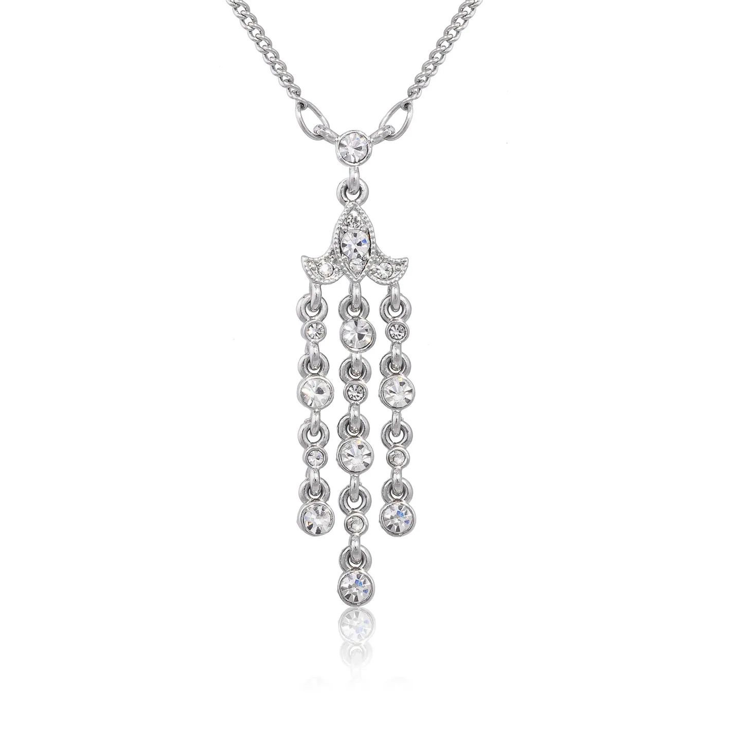 크리스탈 목걸이 실버 Espree Elite Fashion Crystal Necklace Silver 42173111