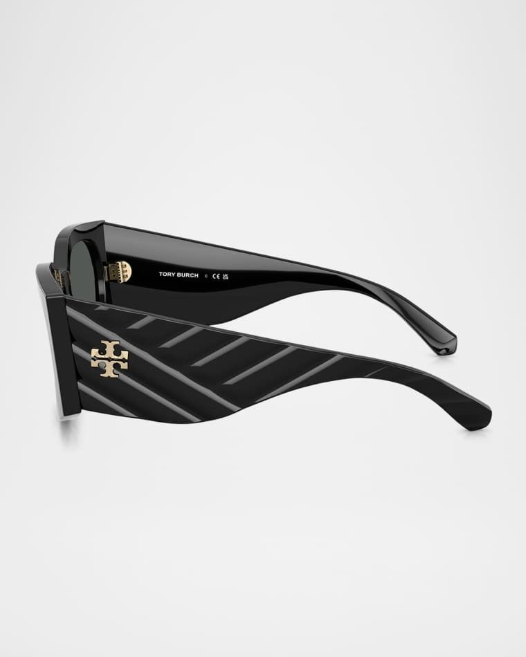 선글라스 TY7221U Rectangular Acetate Sunglasses prod280180128BLACK