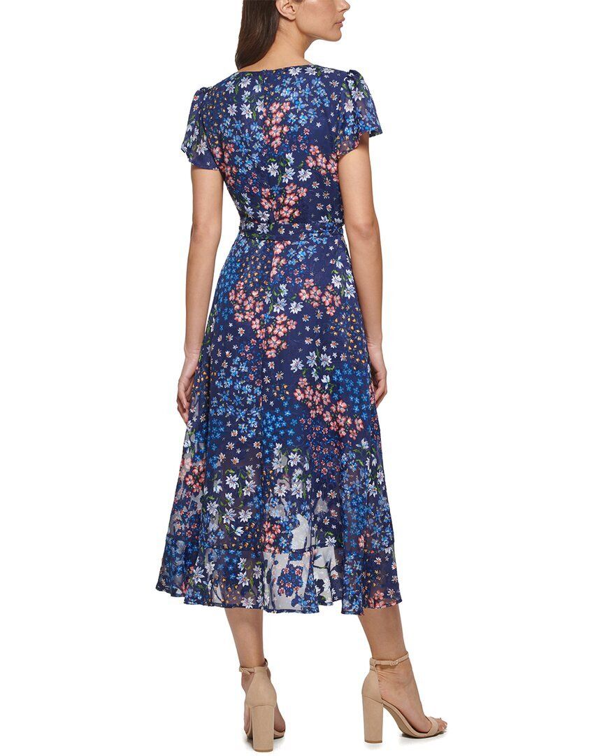 프린팅 쉬폰 미디 Kensie Printed Burnout Chiffon Midi D 1050602423