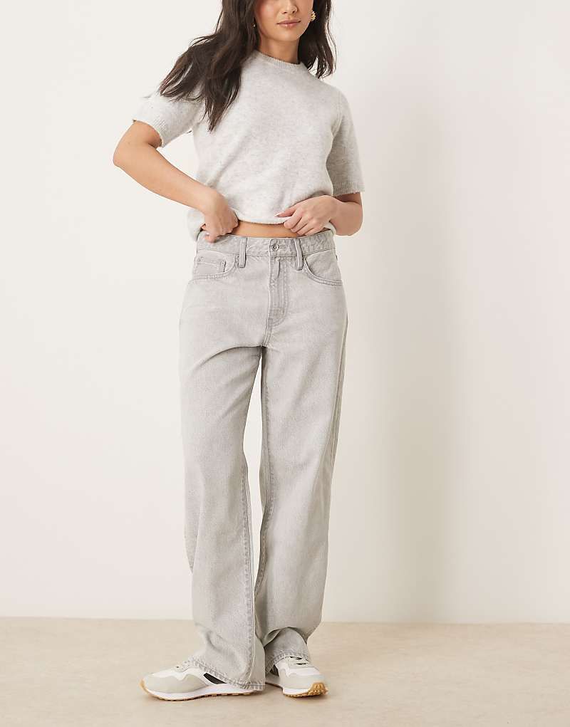Gina Tricot   Baggy-Jeans in hellgrauer Waschung 207963450Hellgraue Waschung
