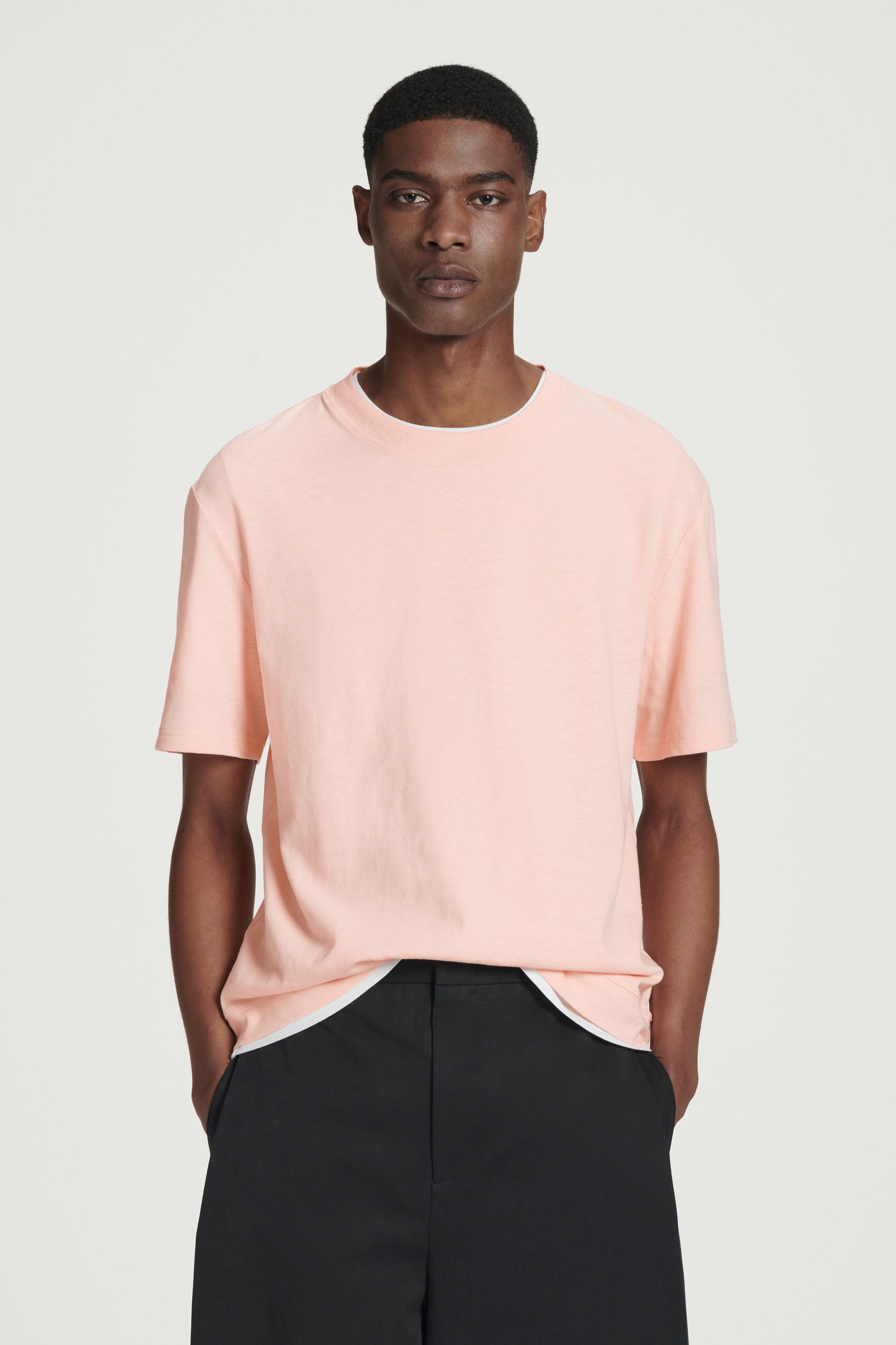 릴렉스 티셔츠 RELAXED SLUBBED COTTON-LINEN T-SHIRT 1222151004