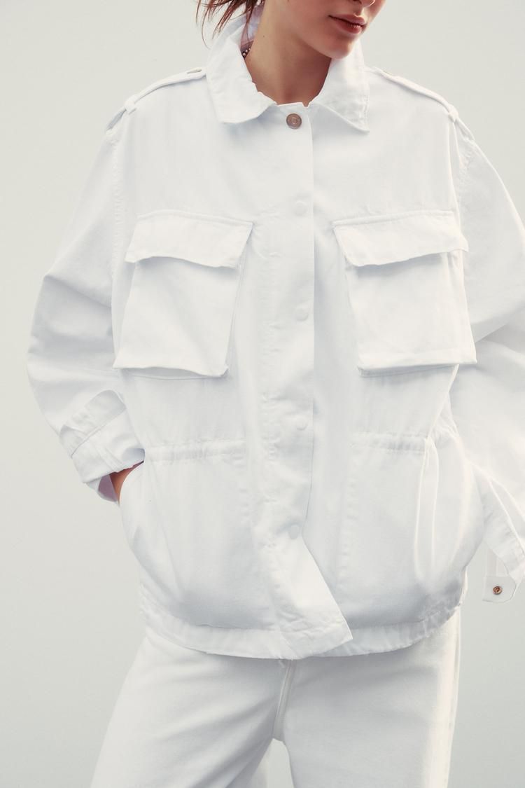 데님 자켓 포켓 TRF DENIM JACKET WITH POCKETS 422660392