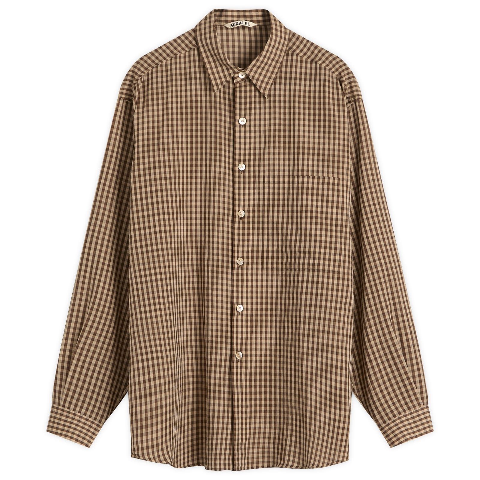 라이트 코튼 체크 빅 셔츠 Airy Light Cotton Check Big Shirt A25SS01GC-BGC Brown Gingham Check
