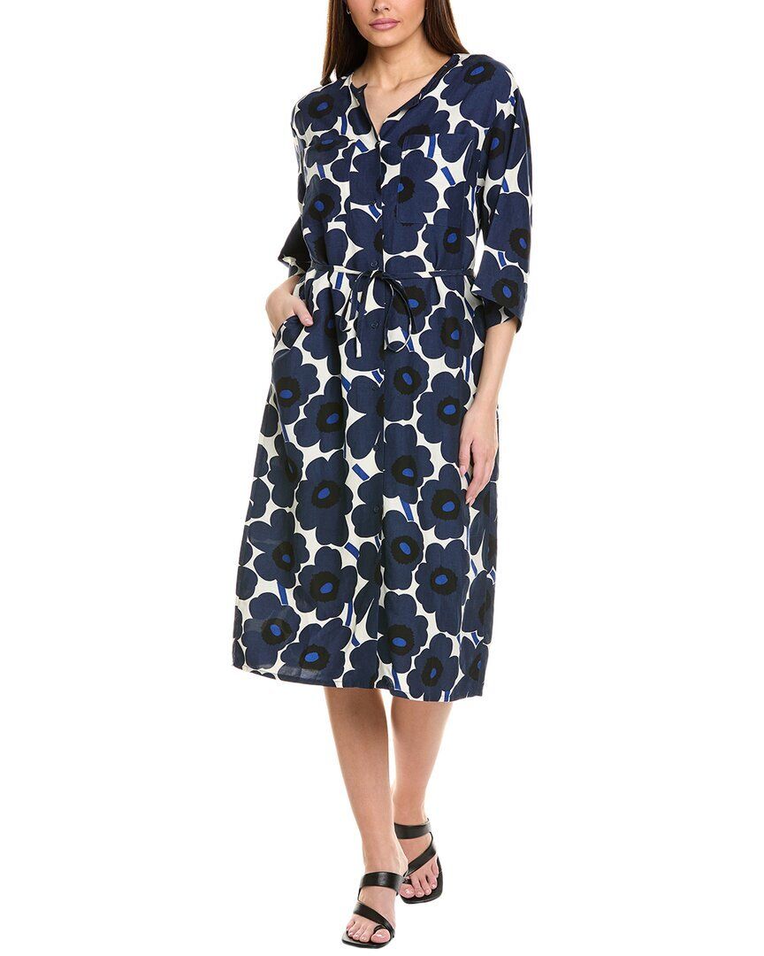 맥시 드레스 Marimekko Markkinat Unikko Linen-Blend Maxi Dress 1411159770