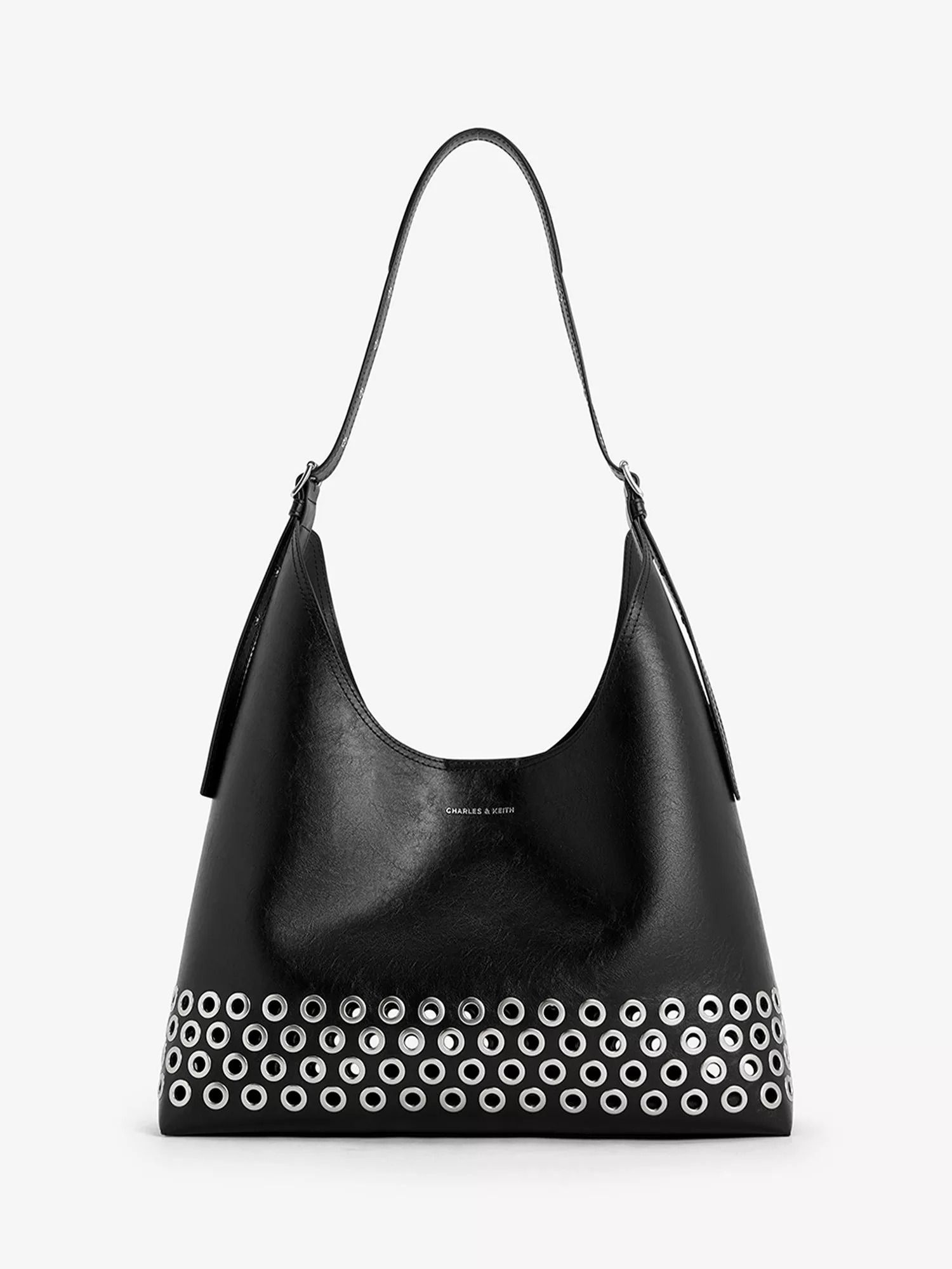 엠보 호보백 가방 Liv Grommet Embellished Hobo Bag 113247836 Noir