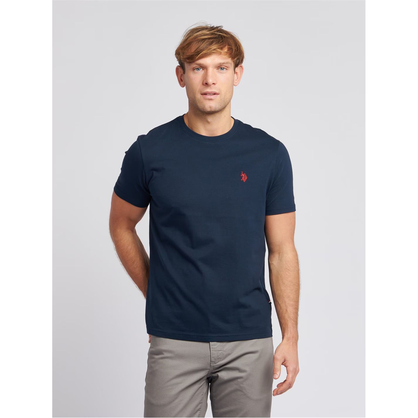 셔츠 DHM T Shirt Sn00 Navy/Red 58125318