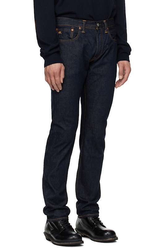 네이비 슬림 핏 데님 Navy Slim Fit Once-Washed Selvedge Jeans 16582221
